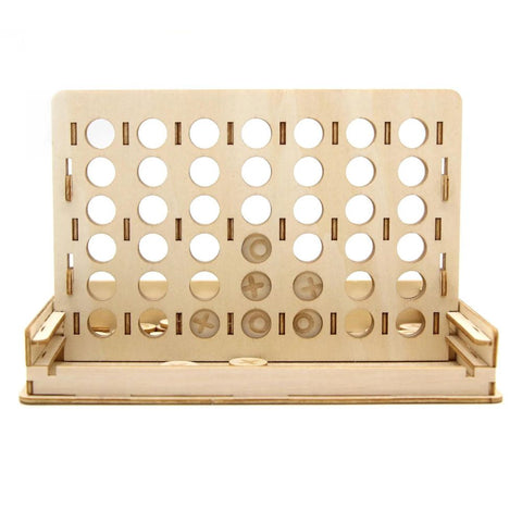 Four-in-a-row: 3D Wooden Puzzle - Game Station