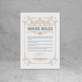 House Rules A4 Poster